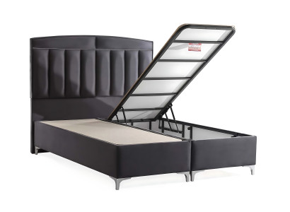 Moderne grijze bedset met matras