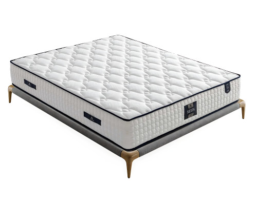 Moderne grijze bedset met matras