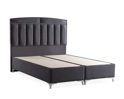 Moderne grijze bedset met matras