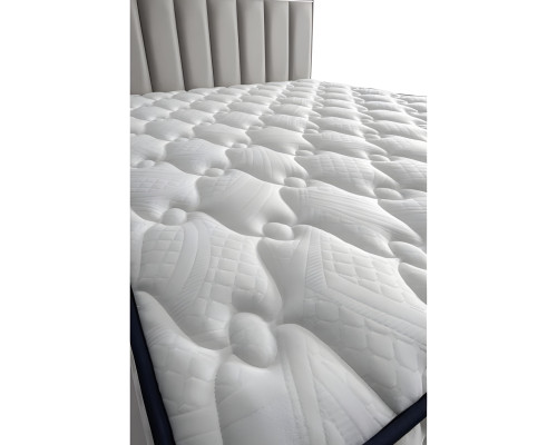 Moderne grijze bedset met matras