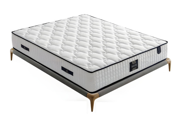 Moderne grijze bedset met matras