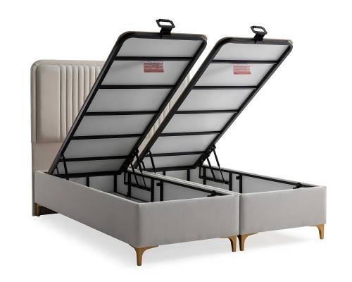 Elegante stoffen en houten bedden