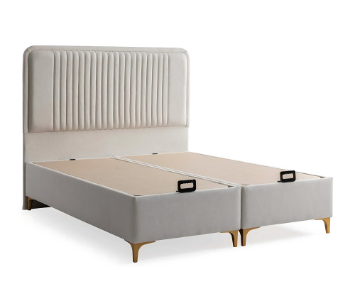 Elegante stoffen en houten bedden