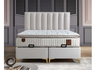 Elegante bed met rugkussen