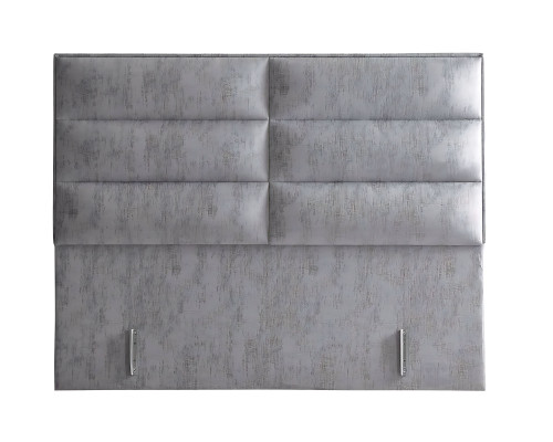 Moderne grijze stoffen bed met matras