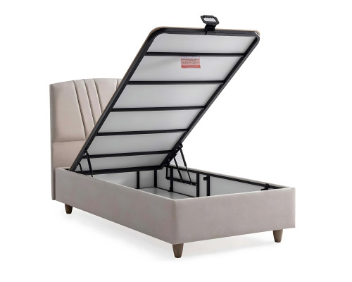 Elegante bruine stoffen bed