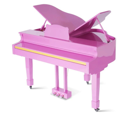 Glanzende digitale piano in roze