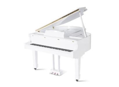 Glanzende zwarte piano