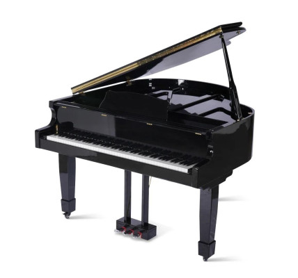 Glanzende zwarte piano