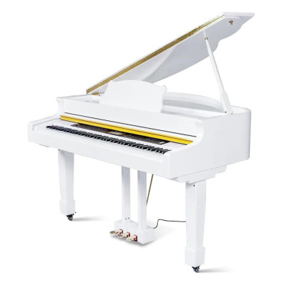 Glanzend witte piano