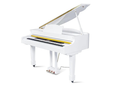 Glanzend witte piano