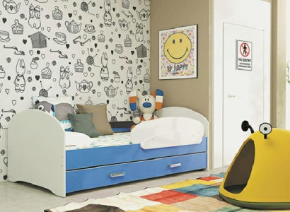 Bed voor jongeren, massief houten bed met lade, Luki TS bed