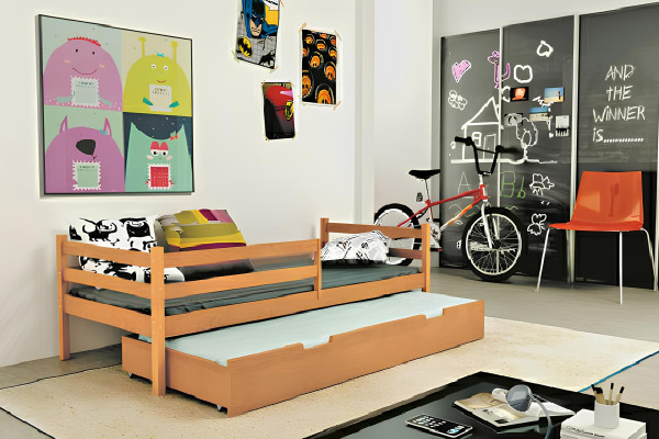 Stapeldbed Kaksosvuode met twee bedden, ladebed, kinderbed, houten bed