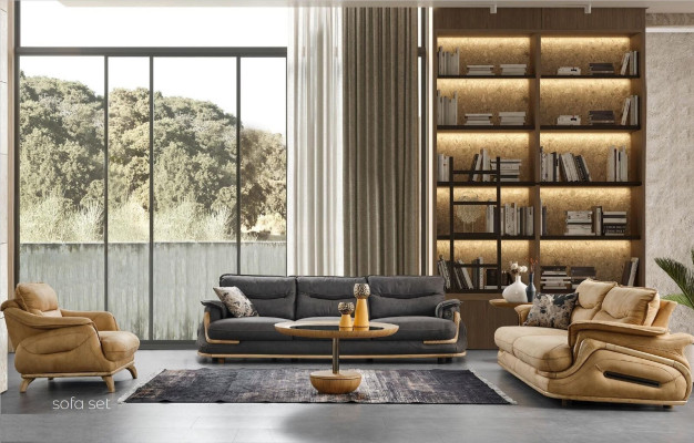 Bank Bank Kussen Driezits Zitten Luxe Meubels Italiaans Ontwerp 3-zits Banken
