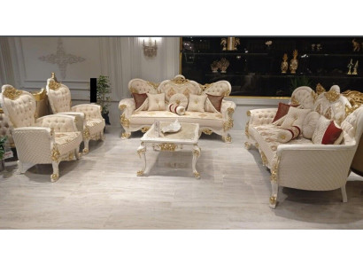 Sofaset bestaande uit 5 delen 3+3+1+1 zitsbank salontafel bank banken fauteuil zetel set