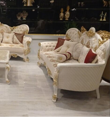 Sofaset bestaande uit 5 delen 3+3+1+1 zitsbank salontafel bank banken fauteuil zetel set