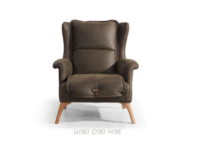 Zachte fauteuil bank fauteuil enkele meubels bank suède look zwart