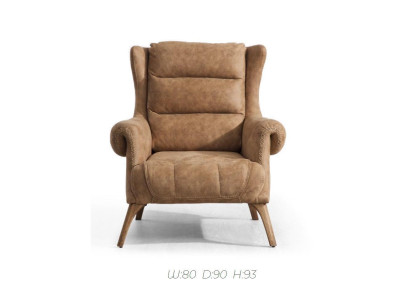 Fauteuil Luxe Klassieke Eenpersoons Houten Beige Fauteuil Woonkamer Meubels Italië