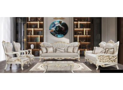 Bankstel 3+3+1+1 Zits Salontafel Set 5-delig Klassiek Bankstellen Stoelen Luxe Nieuw