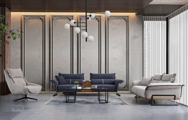 Draaibare fauteuil Luxe oorfauteuil Loft meubels Ontwerp stoel Eenpersoons bank Bank
