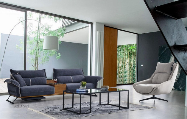 Draaibare fauteuil Luxe oorfauteuil Loft meubels Ontwerp stoel Eenpersoons bank Bank