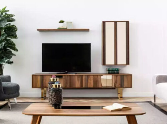Lowboard tv-kast Tafel Woonkamer Hout Modern Woonkamermeubels 5-delig