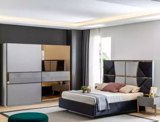Kledingkast Kast Slaapkamer Grijs Hout Modern Ontwerp Garderobekast