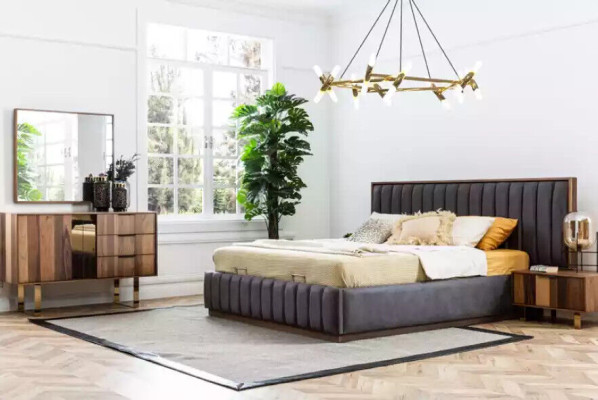 Rechthoekige nachtkastjes houten tafel nachtkastje slaapkamer bijzettafel