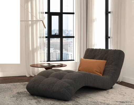 Chaiselongue Chesterfield ligbed ontwerp Club Chaise gestoffeerde stoffen bank bank nieuw