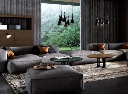XXL Luxe Bank Zitbanken Stof Woonkamer Design Bankstellen Bekleding Modern 590 cm  XXL Luxe Bank Banken Stof Woonkamer Design Bankstellen Bekleding Modern 590 cm