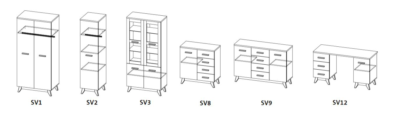 Woonkamerset bijzettafel tv commode tafel commodes muur