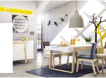 Stel 4 stoelen fauteuils eetkamerstoel eetkamerstoel stof houten luxe stoel.