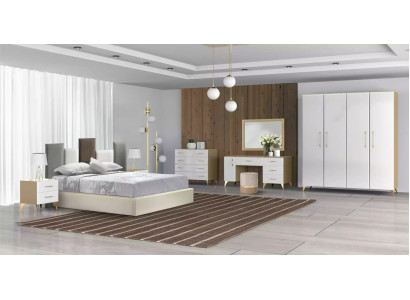 Slaapkamer set Bed 2x Nachtkastje Commode 7delig Design Luxe
