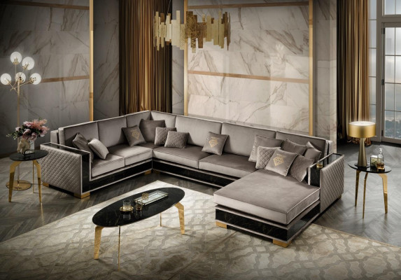 Woonlandschap hoekbank U-vorm bank Zitbank gestoffeerde bank Sofa's Meubels Bank Italië.