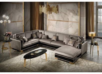 Woonlandschap hoekbank U-vorm bank Zitbank gestoffeerde bank Sofa's Meubels Bank Italië.