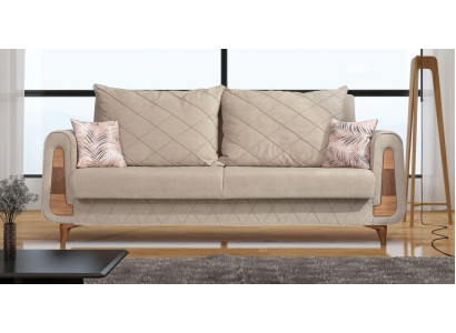 Ontwerper Moderne Luxe Bankstel 3 Zits Meubels Bekleding Textiel Beige Bankstellen xxl Nieuw