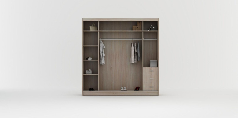 Kast Hout Garderobe Slaapkamer Klassiek Modern Stijl Kledingkast