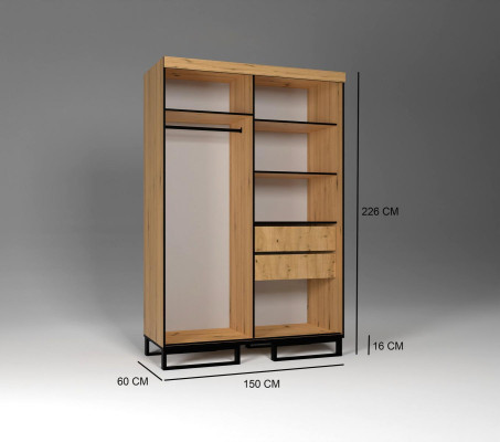 Modern Stijl Kledingkast Ontwerp Meubels Kasten Slaapkamer Beige Kast Nieuw