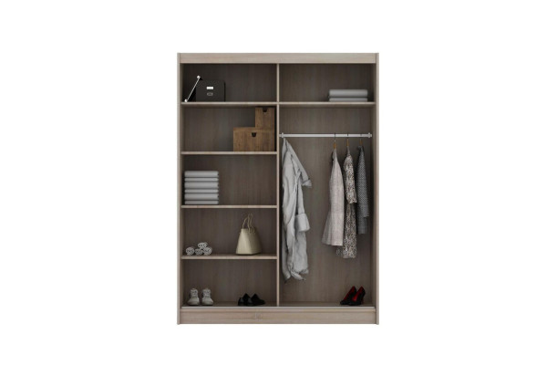 Kast Kledingkast Hoge kast Modern Beige Hout Kasten Slaapkamer Nieuw