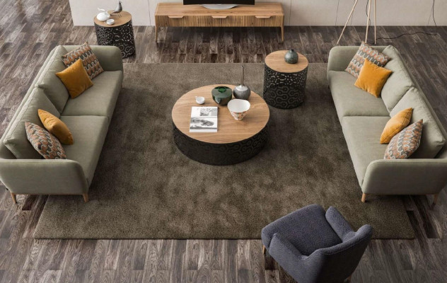 Groene bank Moderne bankstel Woonkamer Driezits Fauteuil Tweezits 3+2+1