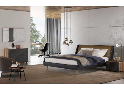 Slaapkamerset Bedframe Nachtkastjes Commode Spiegel Houten meubels