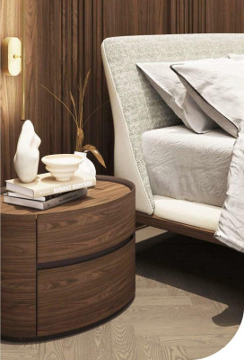 Wit bed Luxe bedframe Modern slaapkamermeubilair Houten frame