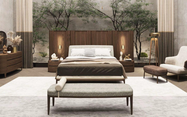 Wit bed Luxe bedframe Modern slaapkamermeubilair Houten frame