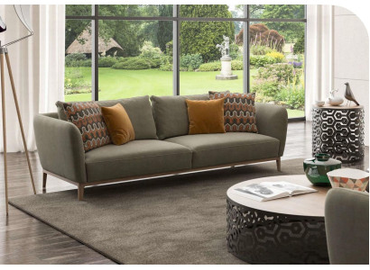 Olijfgroene driezits Moderne woonkamerbank Zitmeubel Bank Sofa