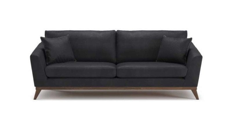 Grijze kunstleren driezits woonkamersofa Moderne bankstijl meubels