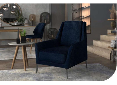 Blauwe Relaxfauteuil Moderne eenzitter Woonkamer meubels Clubsfauteuil Nieuw