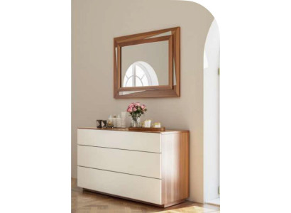 Witbruine slaapkamercommode Luxe console opslag Edel massief houten meubels