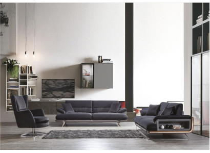 Sofagroep 3-zitsbanken Fauteuils Zitsuite Stof Woonkamer.