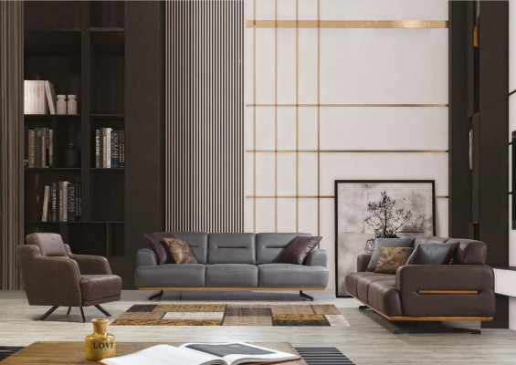 Sofaset 3+2+1 zits set Design banken Beklede banken Moderne Nieuw