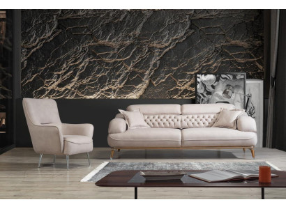 Bankstel 3+1 zits Luxe bank Banken Fauteuils Lederen set Luxe set